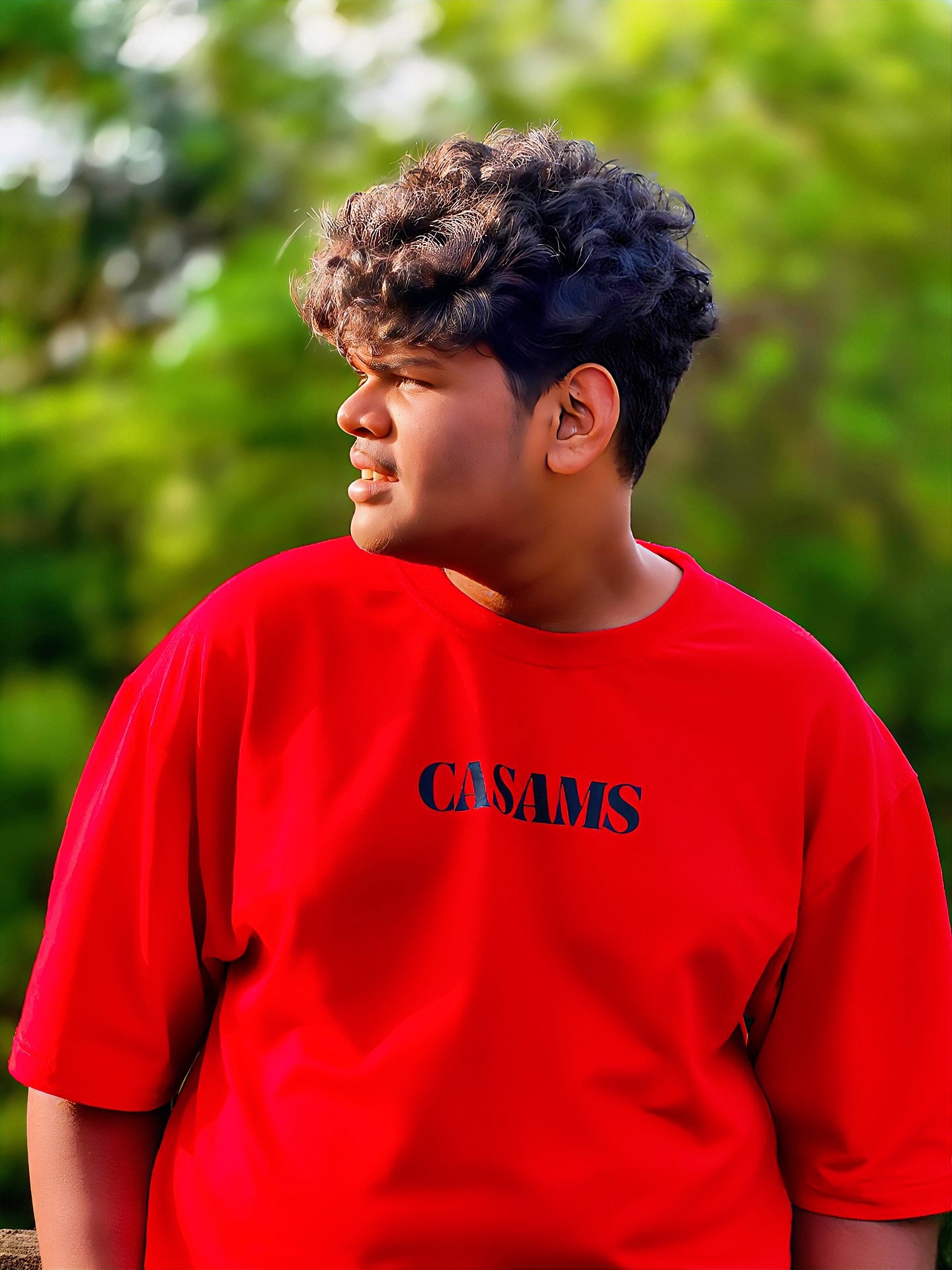 Luxury 250 GSM Oversized T‑Shirt with Back Eagle Artwork – CASAMS